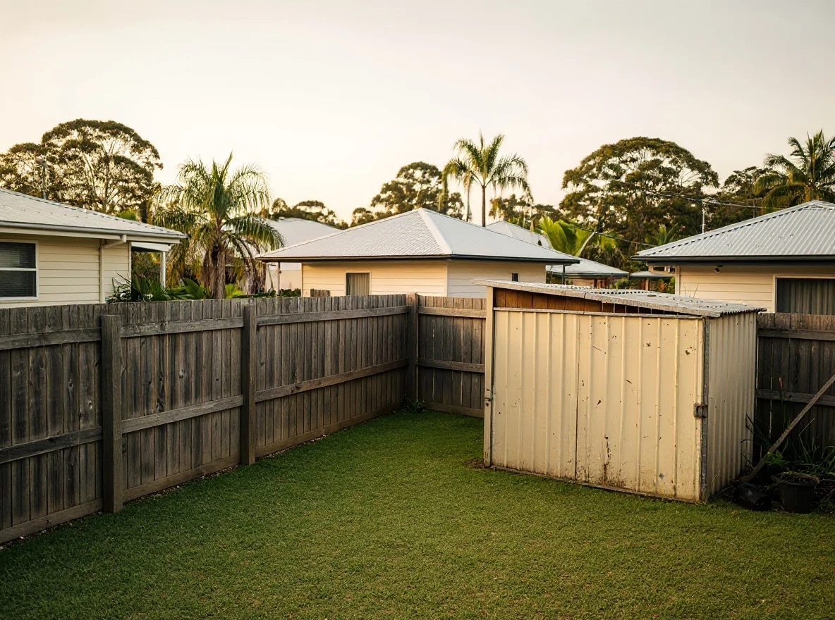 The same Bilambil Heights backyard cleared and spotless after the Hoop Pine removal